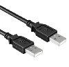 Kabel USB-A male 2.0 <-> USB A male, 3m, zwart, 480 Mbit/s