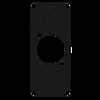 Casy 1 Space Cover Plate - 1 x D-Size Hole