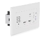 Wallplate 2x HDMI + USB-C inputs, HDBaseT output + RS232 + ON/OF, white