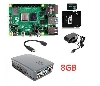 Raspberry PI 4 Starterkit 8gb (SD-Card 8gb, 2A voeding + kabel + behuizing)