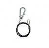 Safety wire 60cm black pvc-coated - MWL 40kg - Zwart