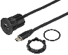 USB-C inbouw Socket met 1m vaste kabel - 2383587